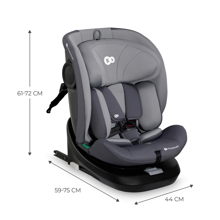 KINDERKRAFT - Auto sedište I-GROW i-Size (40-150 cm) sivo