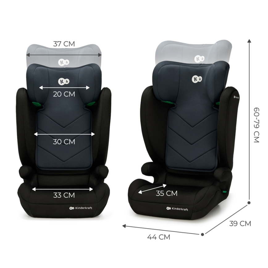 KINDERKRAFT - Auto sedište I-SPARK i-Size (100-150 cm) crno