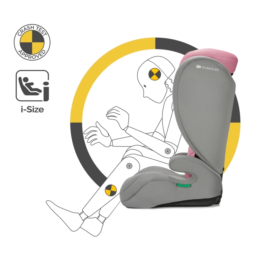 KINDERKRAFT - Auto sedište I-SPARK i-Size (100-150 cm) roze