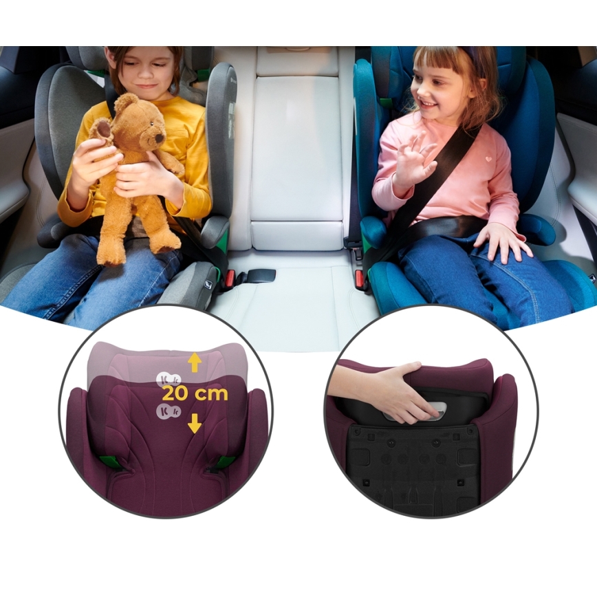 KINDERKRAFT - Auto sedište JUNIOR FIX 2 (100-150 cm) Cherry pearl