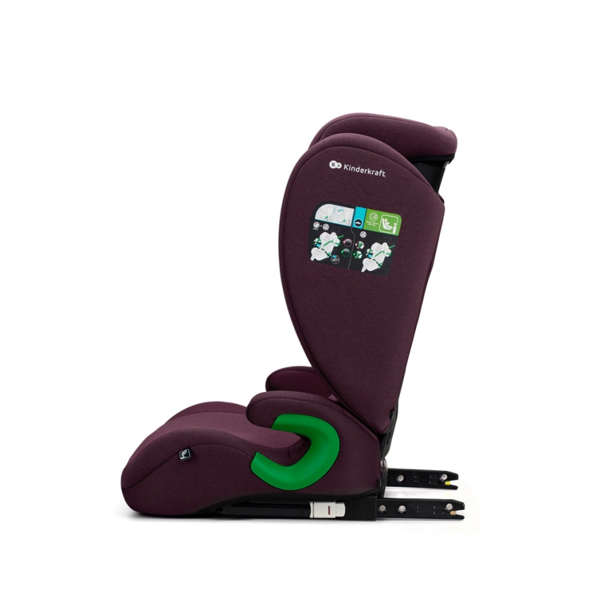 KINDERKRAFT - Auto sedište JUNIOR FIX 2 (100-150 cm) Cherry pearl