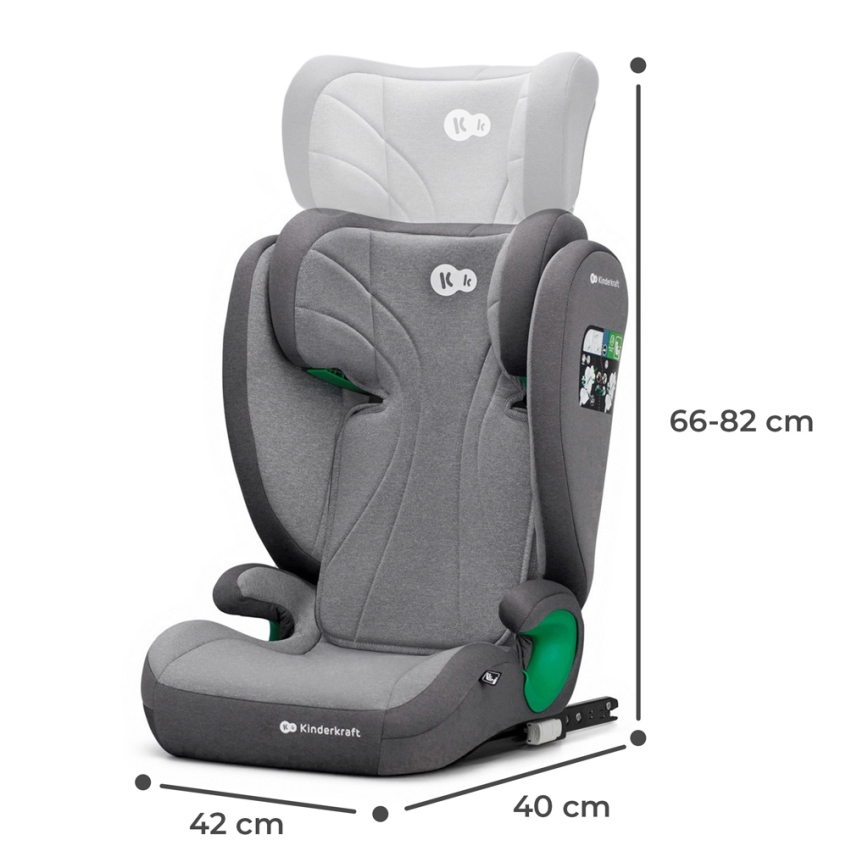 KINDERKRAFT - Auto sedište JUNIOR FIX 2 (100-150 cm) Rocket grey
