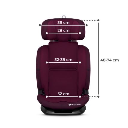 KINDERKRAFT - Auto sedište ONETO 3 i-Size (76-150 cm) + Isofix Cherry pearl