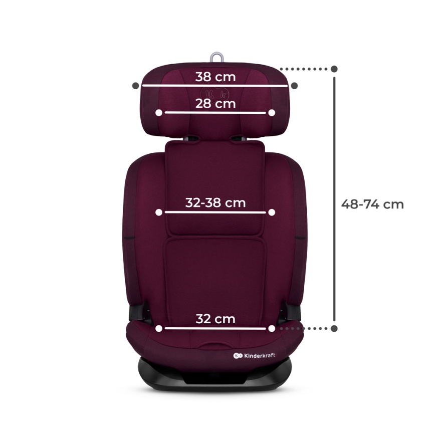 KINDERKRAFT - Auto sedište ONETO 3 i-Size (76-150 cm) + Isofix Cherry pearl