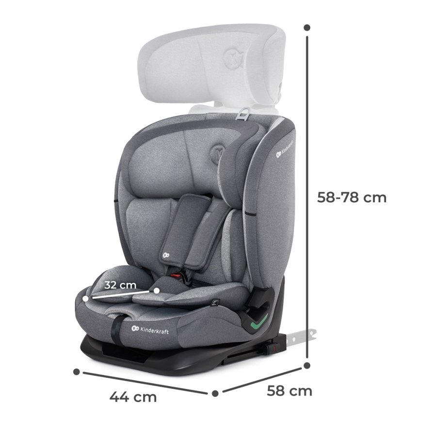 KINDERKRAFT - Auto sedište ONETO 3 i-Size (76-150 cm) + Isofix Cool grey