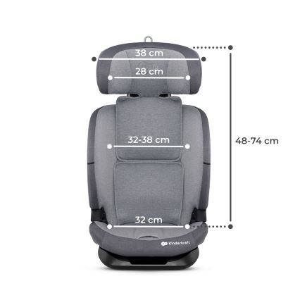 KINDERKRAFT - Auto sedište ONETO 3 i-Size (76-150 cm) + Isofix Cool grey