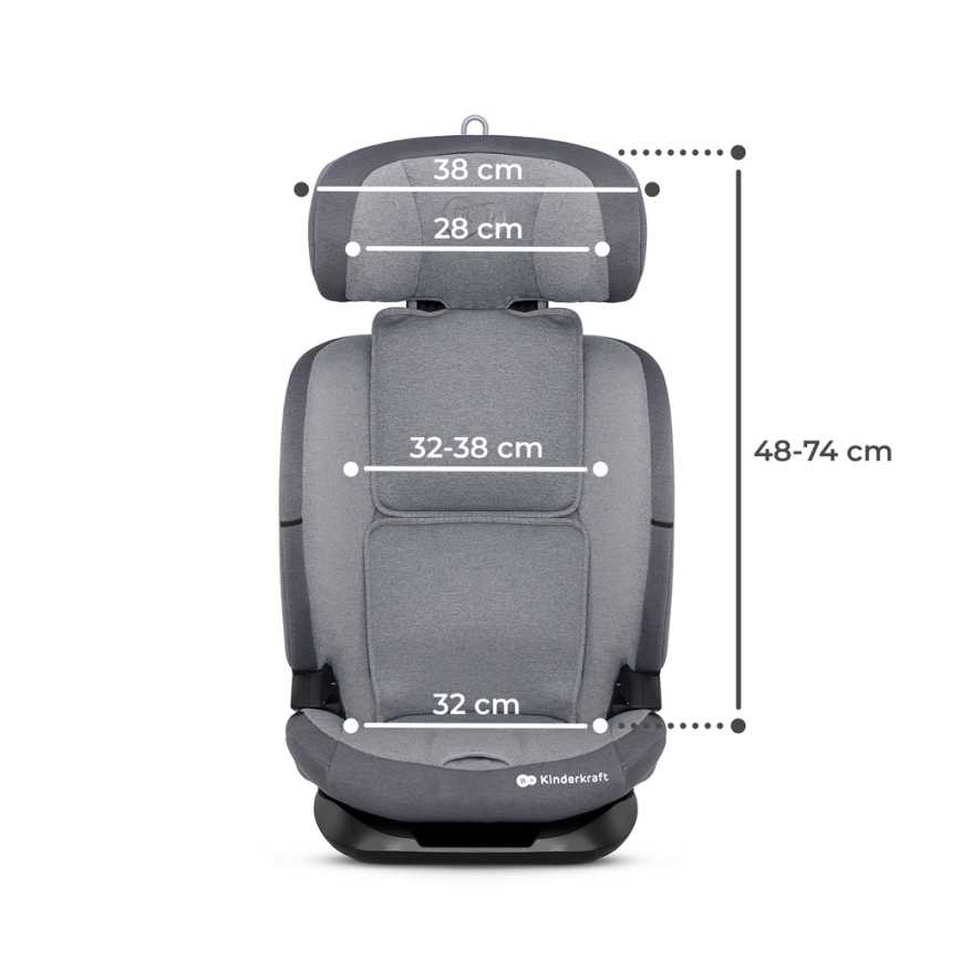 KINDERKRAFT - Auto sedište ONETO 3 i-Size (76-150 cm) + Isofix Cool grey