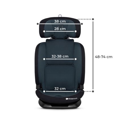 KINDERKRAFT - Auto sedište ONETO 3 i-Size (76-150 cm) + Isofix Graphite black