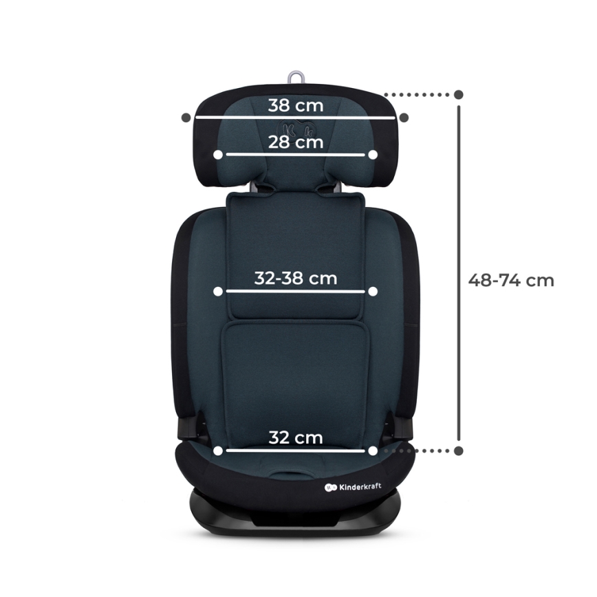 KINDERKRAFT - Auto sedište ONETO 3 i-Size (76-150 cm) + Isofix Graphite black
