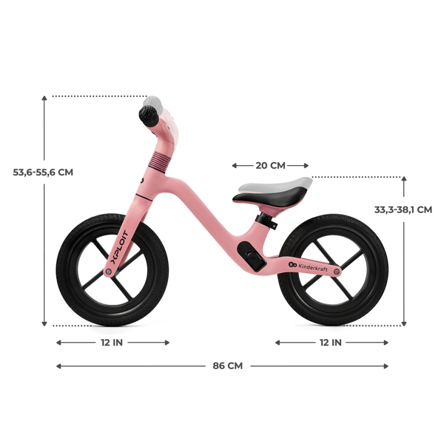 KINDERKRAFT - Bicikl guralica XPLOIT Bubblegum pink