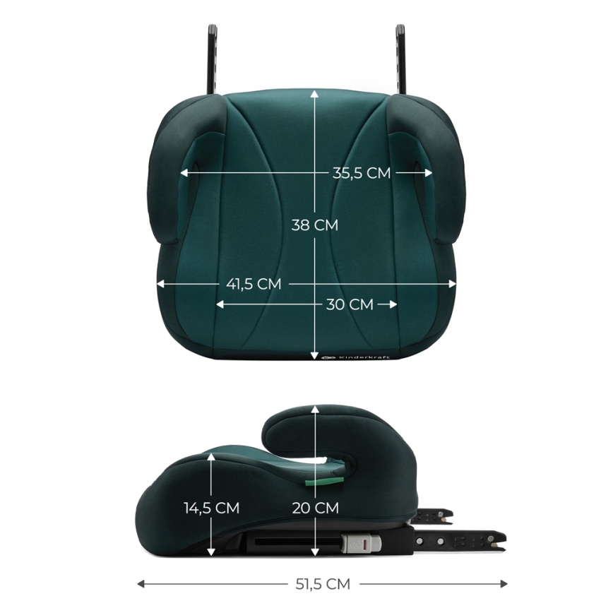 KINDERKRAFT - Booster auto sedište I-BOOST i-Size 135-150 cm zelena