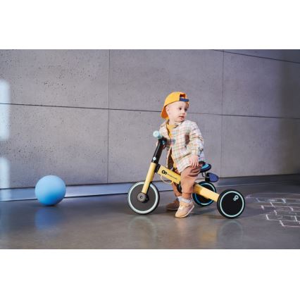 KINDERKRAFT - Dečija bicikl guralica 3u1 4TRIKE žuta/menta
