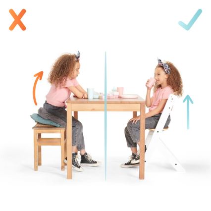 KINDERKRAFT - Dečija stolica za hranjenje ENOCK sa tapaciranim sedištem, siva/bela