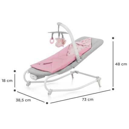 KINDERKRAFT - Dečija vibrirajuća njihalica sa melodijom FELIO 2 roze