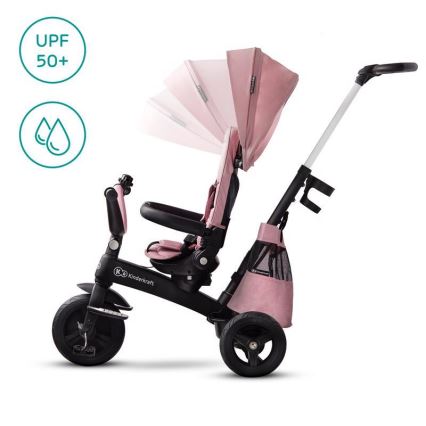 KINDERKRAFT - Dečiji tricikl 5 u 1 EASYTWIST ružičasta/crna