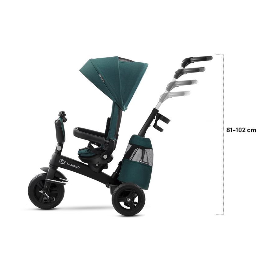 KINDERKRAFT - Dečiji tricikl 5 u 1 EASYTWIST ružičasta/crna