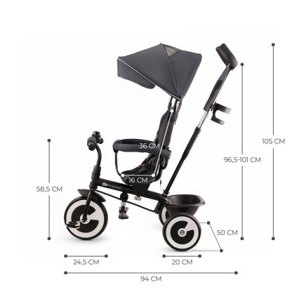 KINDERKRAFT - Dečiji tricikl ASTON Malachite grey