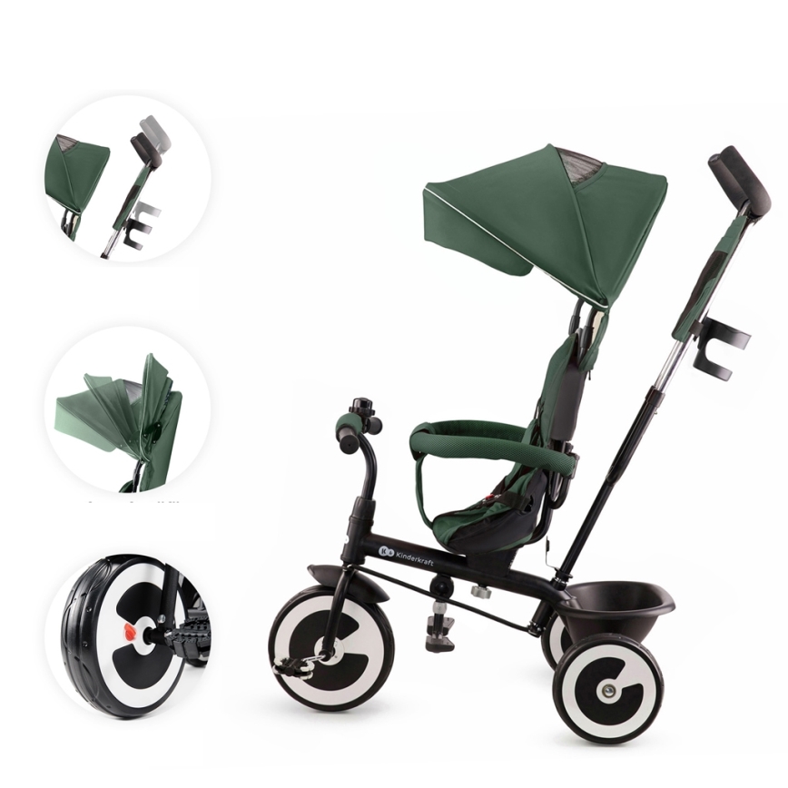 KINDERKRAFT - Dečiji tricikl ASTON Mystic green