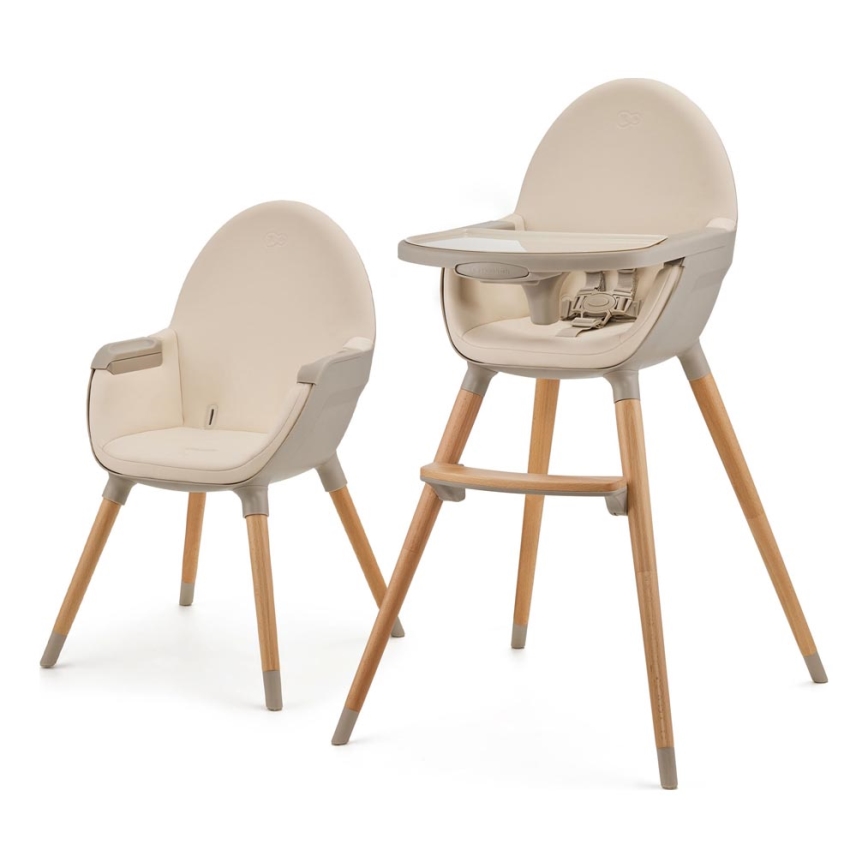 KINDERKRAFT - Dečja stolica za hranjenje 2u1 FINI2 buk/bež