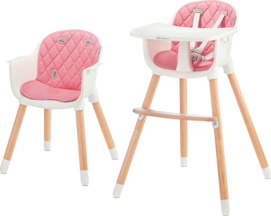 KINDERKRAFT - Hranilica 2v1 SIENNA bukva/roze