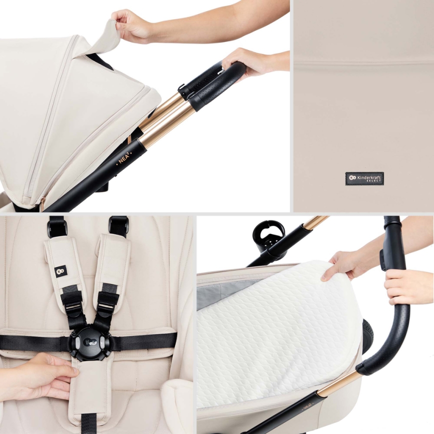 KINDERKRAFT - Kombinovana dečija kolica 2 u 1 NEA 2 bež