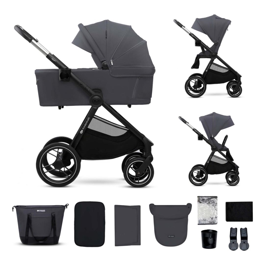 KINDERKRAFT - Kombinovana kolica 2u1 NEA 2 Dark grey