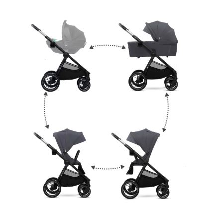 KINDERKRAFT - Kombinovana kolica 2u1 NEA 2 Dark grey