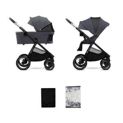 KINDERKRAFT - Kombinovana kolica 2u1 NEA 2 Dark grey