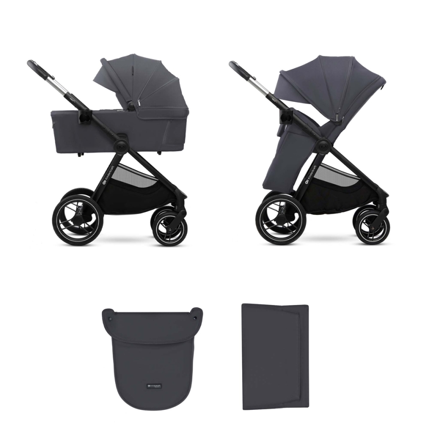 KINDERKRAFT - Kombinovana kolica 2u1 NEA 2 Dark grey