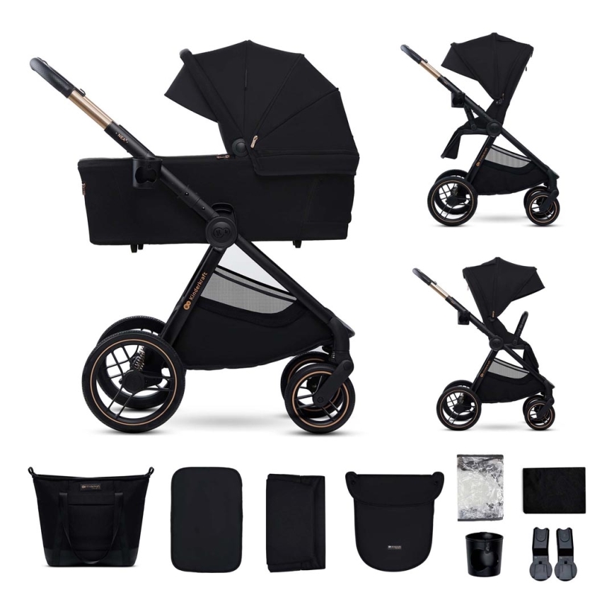 KINDERKRAFT - Kombinovana kolica 2u1 NEA 2 Midnight black