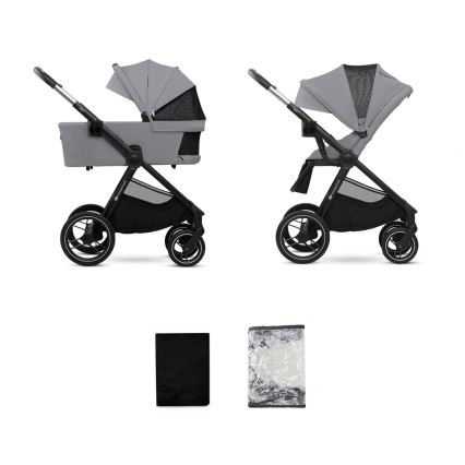 KINDERKRAFT - Kombinovana kolica 2u1 NEA 2 Platinum grey