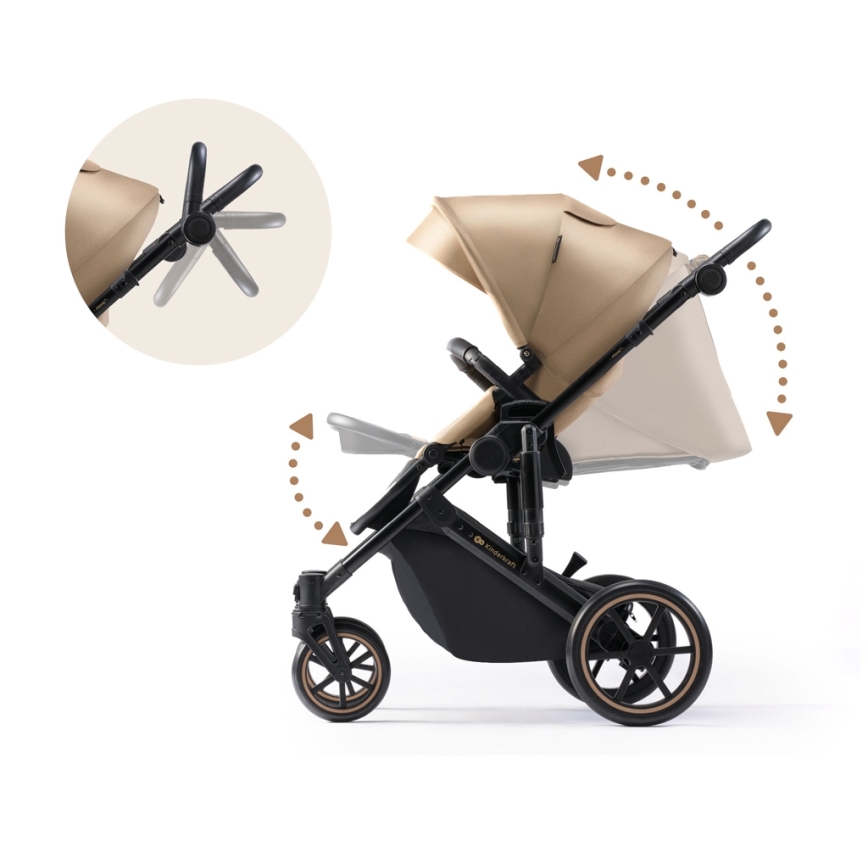 KINDERKRAFT - Kombinovana kolica 2u1 PRIME 2 bež