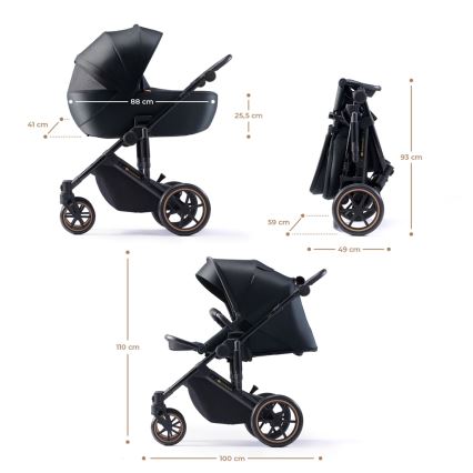 KINDERKRAFT - Kombinovana kolica 2u1 PRIME 2 crno