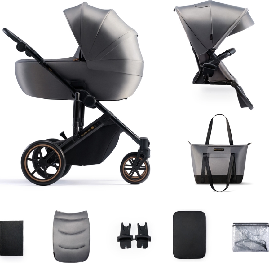 KINDERKRAFT - Kombinovana kolica 2u1 PRIME 2 sivo