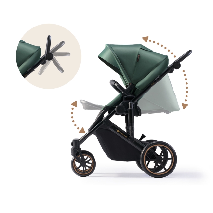 KINDERKRAFT - Kombinovana kolica 2u1 PRIME 2 zelena