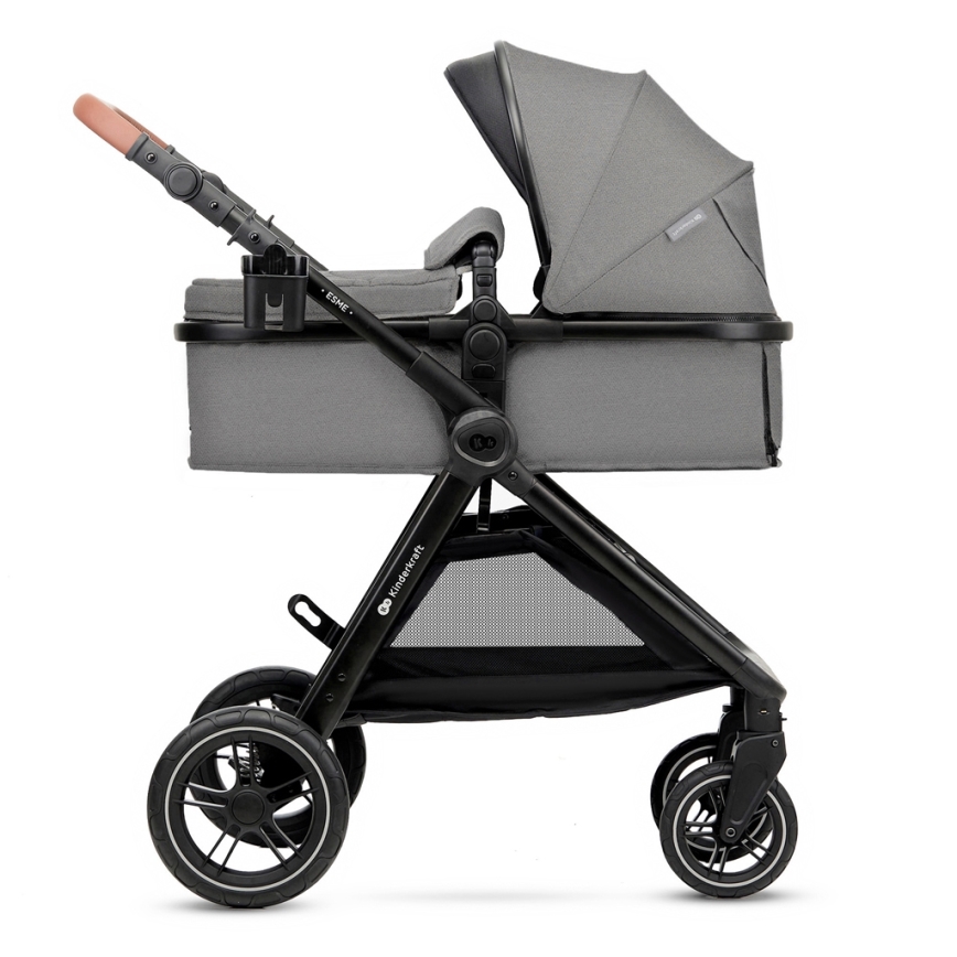 KINDERKRAFT - Kombinovana kolica 3u1 ESME Moonlight grey + auto sedište MINK PRO