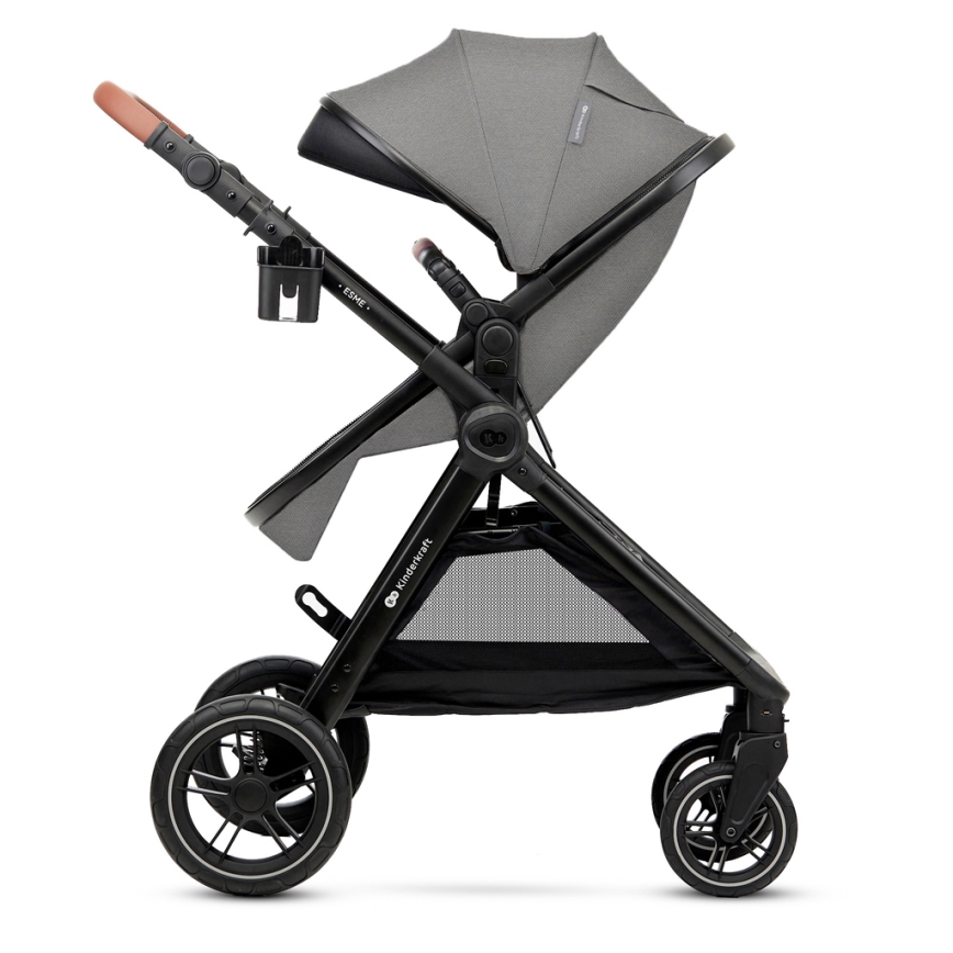KINDERKRAFT - Kombinovana kolica 3u1 ESME Moonlight grey + auto sedište MINK PRO