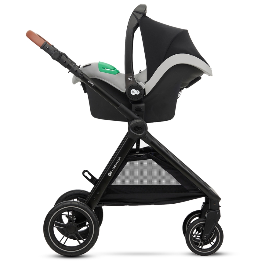 KINDERKRAFT - Kombinovana kolica 3u1 ESME Moonlight grey + auto sedište MINK PRO