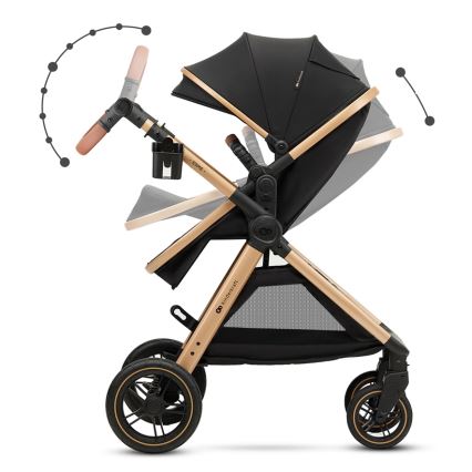 KINDERKRAFT - Kombinovana kolica 3u1 ESME Pure black + auto sedište MINK PRO