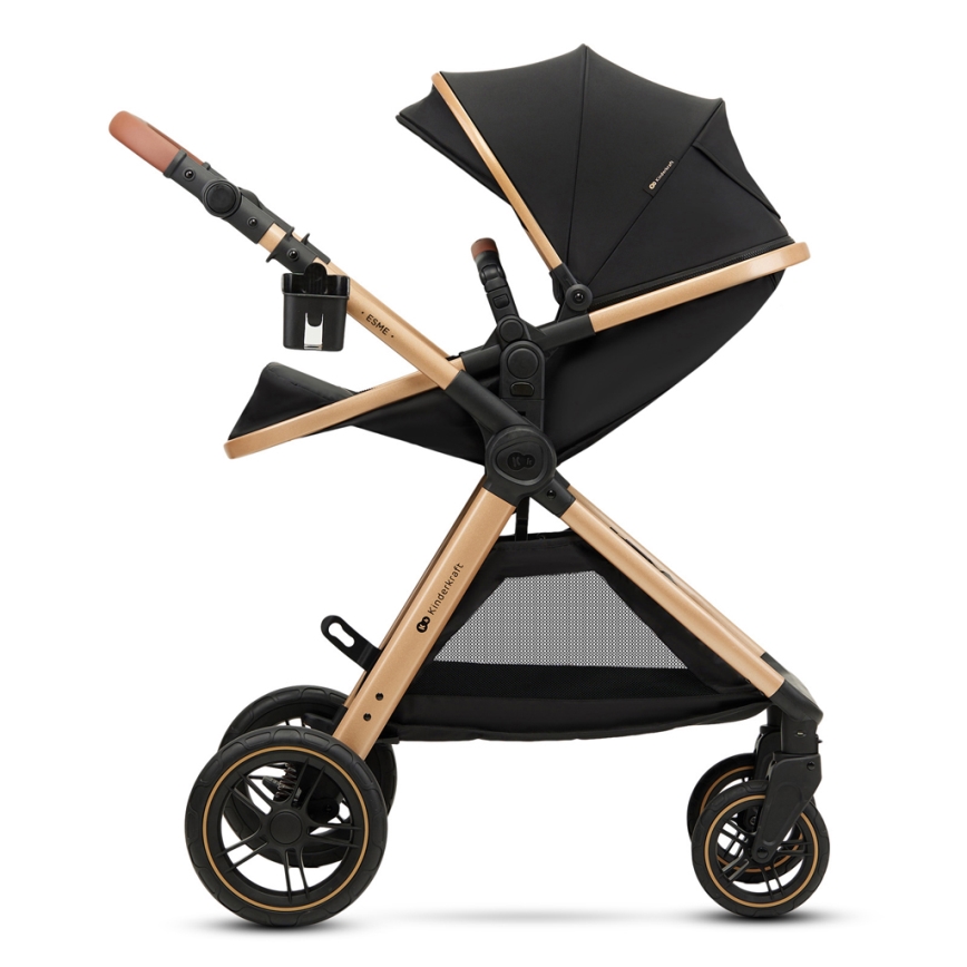 KINDERKRAFT - Kombinovana kolica 3u1 ESME Pure black + auto sedište MINK PRO