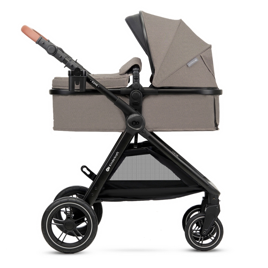 KINDERKRAFT - Kombinovana kolica 3u1 ESME Sand beige + auto sedište MINK PRO