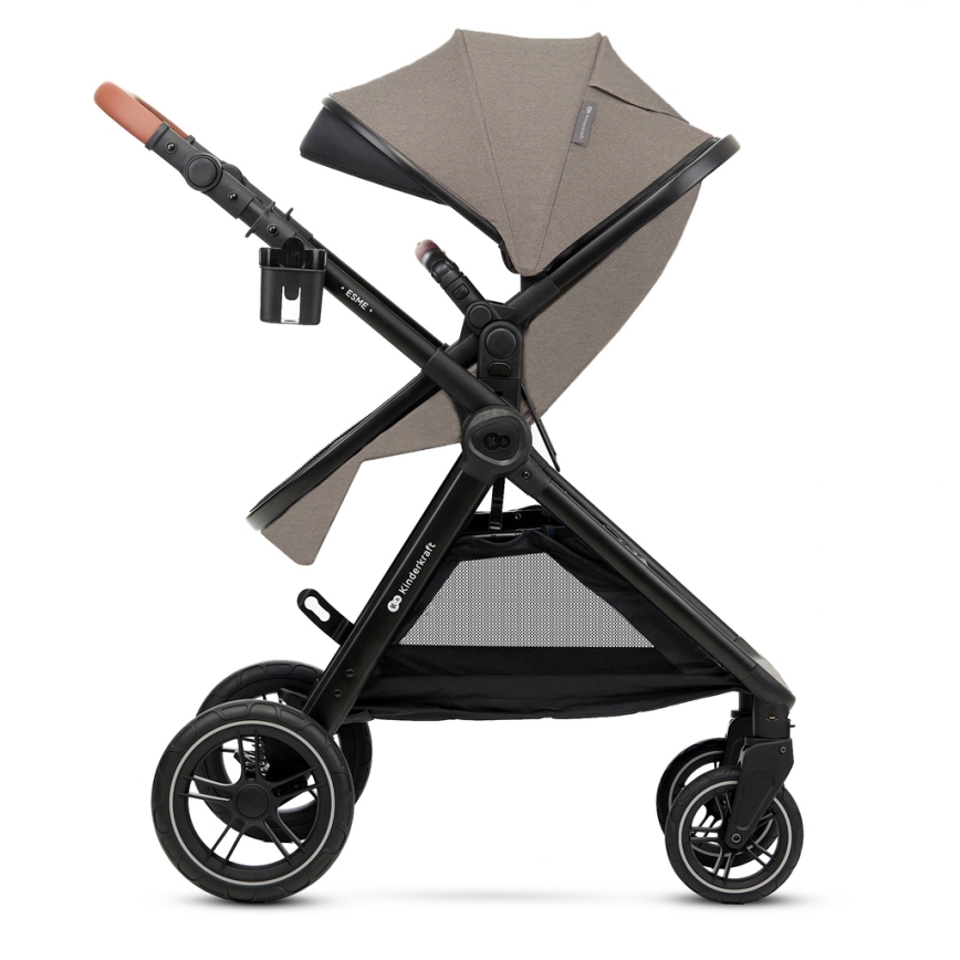 KINDERKRAFT - Kombinovana kolica 3u1 ESME Sand beige + auto sedište MINK PRO