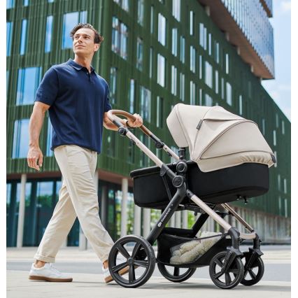 KINDERKRAFT - Kombinovana kolica 3u1 MOOV 2 AIR Moonlight grey + auto sedište MINK PRO
