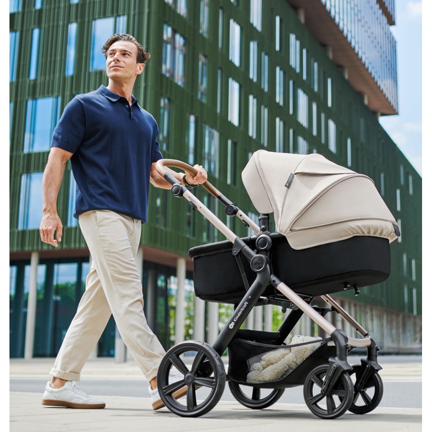 KINDERKRAFT - Kombinovana kolica 3u1 MOOV 2 AIR Moonlight grey + auto sedište MINK PRO