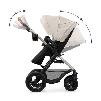 KINDERKRAFT - Kombinovana kolica 3u1 MOOV 2 AIR Moonlight grey + auto sedište MINK PRO