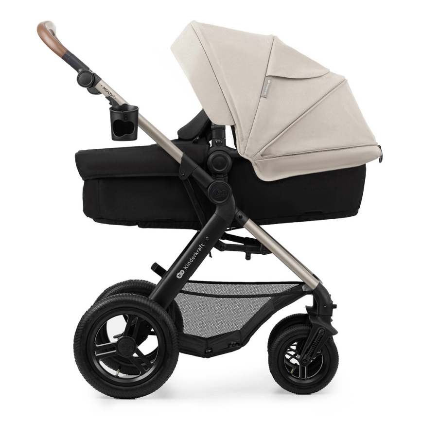 KINDERKRAFT - Kombinovana kolica 3u1 MOOV 2 AIR Moonlight grey + auto sedište MINK PRO