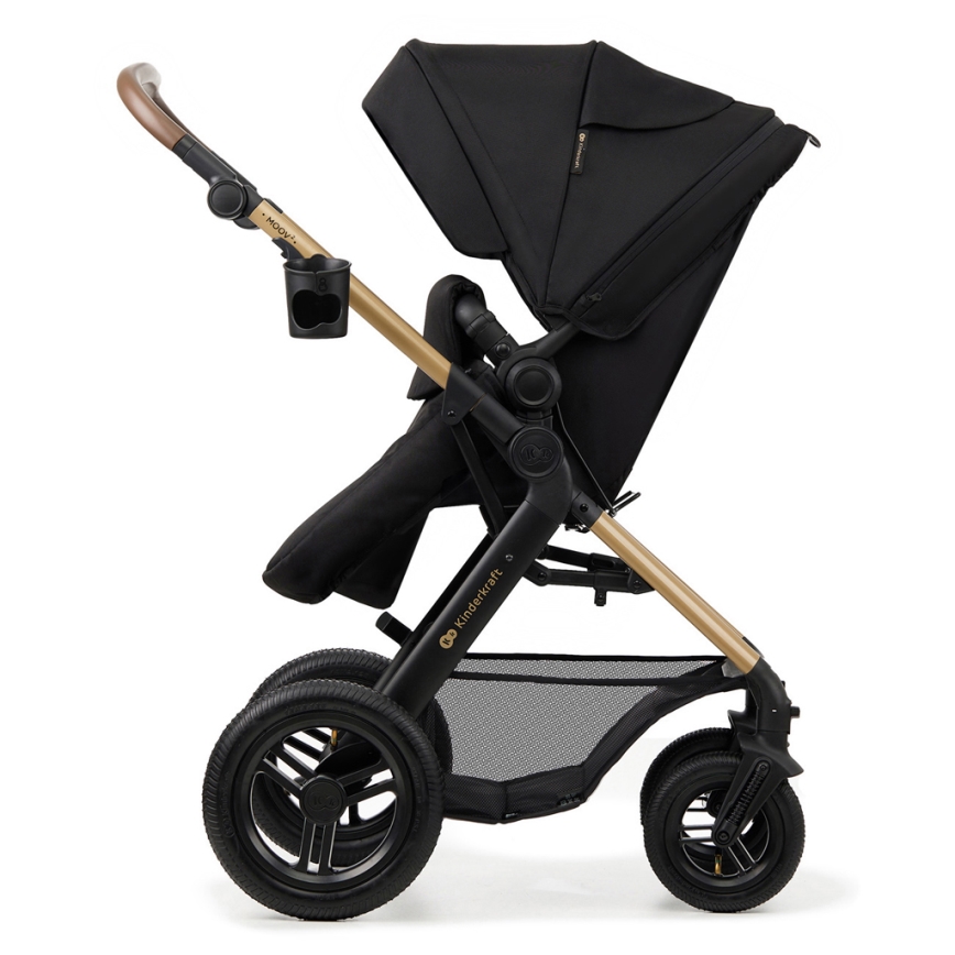 KINDERKRAFT - Kombinovana kolica 3u1 MOOV 2 AIR Pure black + auto sedište MINK PRO