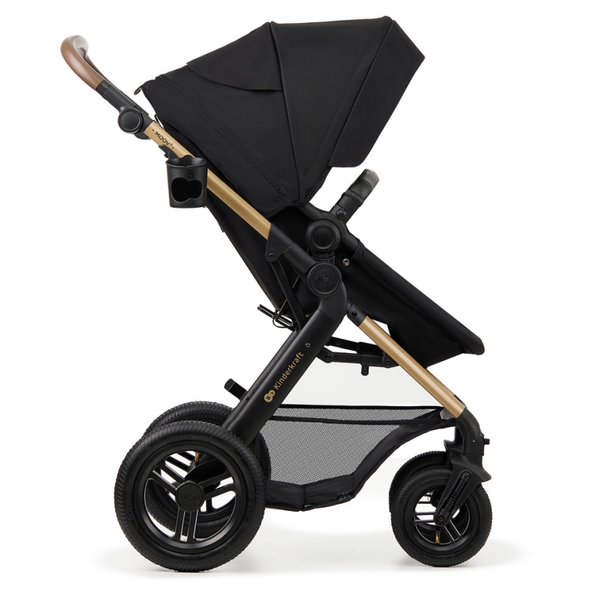 KINDERKRAFT - Kombinovana kolica 3u1 MOOV 2 AIR Pure black + auto sedište MINK PRO