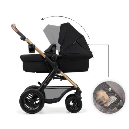 KINDERKRAFT - Kombinovana kolica 3u1 MOOV 2 AIR Pure black + auto sedište MINK PRO