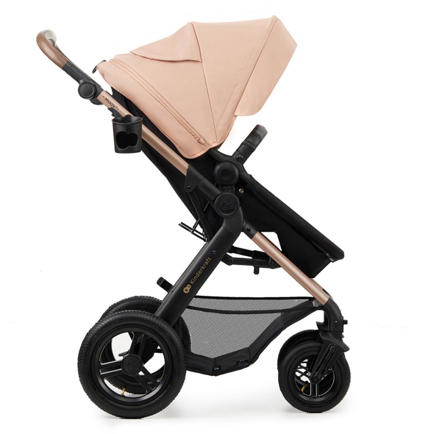 KINDERKRAFT - Kombinovana kolica 3u1 MOOV 2 AIR Sand beige + auto sedište MINK PRO